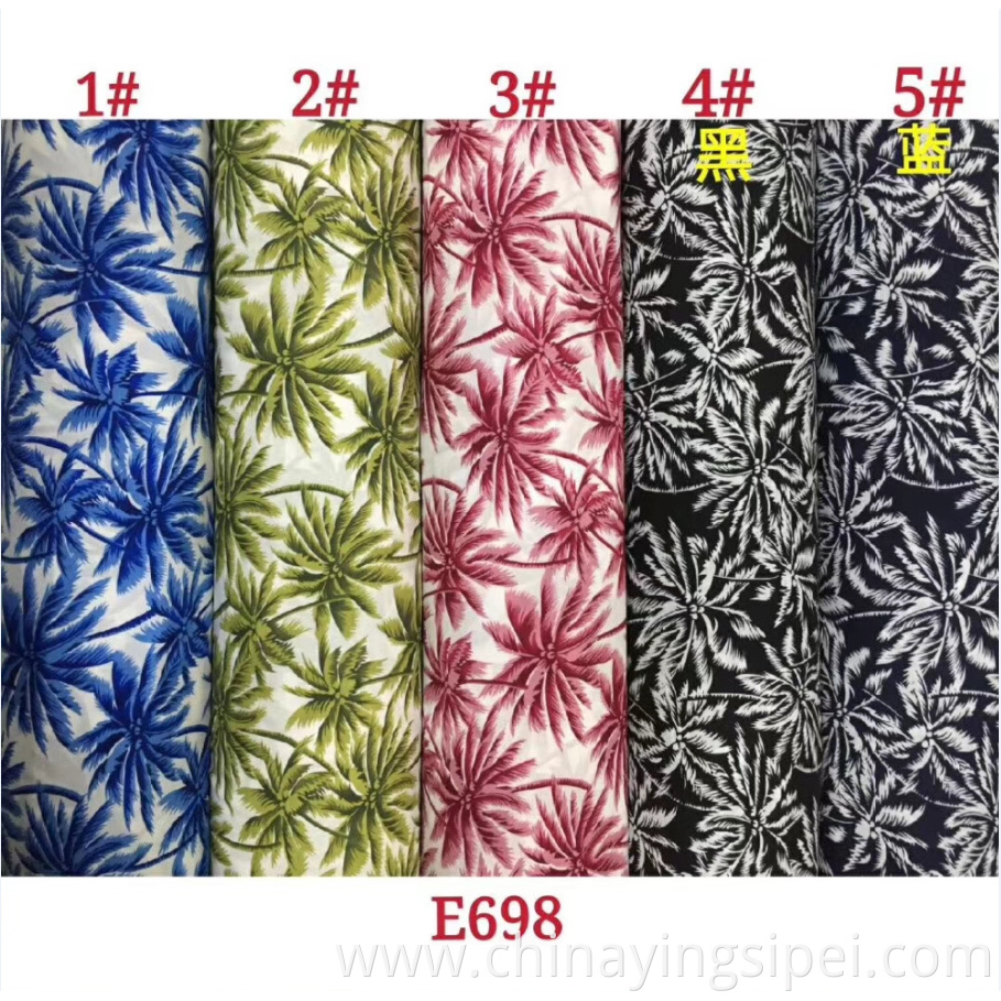 ISP Textile 45s soft challis rayon fabric plain fabric rayon floral printed tecido viscose material viscose 100% rayon fabric